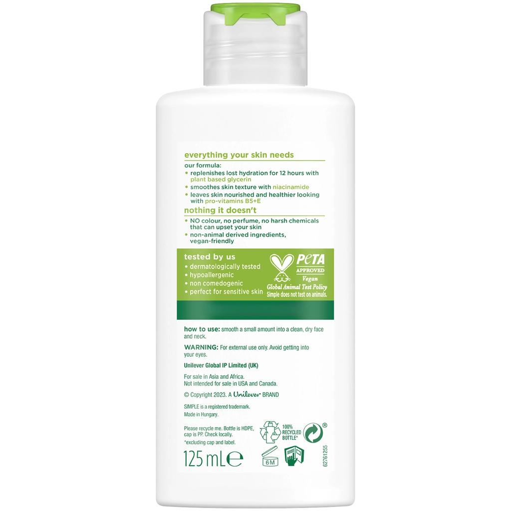Simple Kind to Skin Regenerating Moisturizer 125 ml