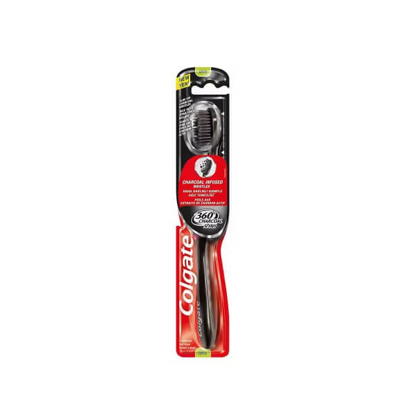 Colgate 360 Charcoal Medium Toothbrush for Deep Cleaning 1 Count