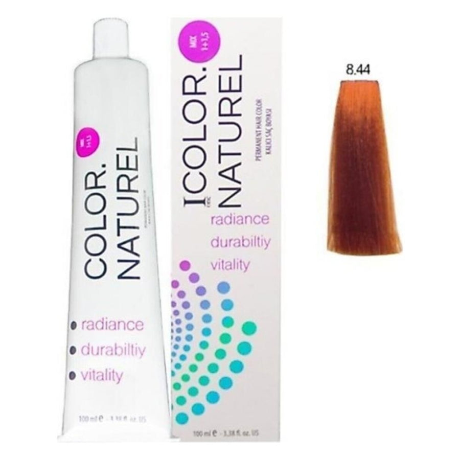 Color Naturel Permanent Hair Color Light Intense Copper 8-44