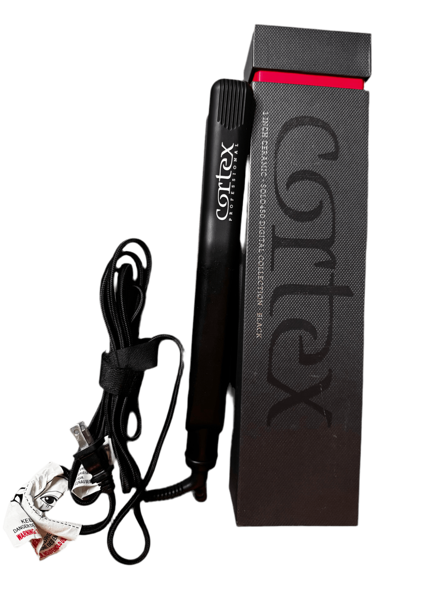 Cortex Solo Ceramic Flat Iron Hair Straightener, 1-Inch, Black