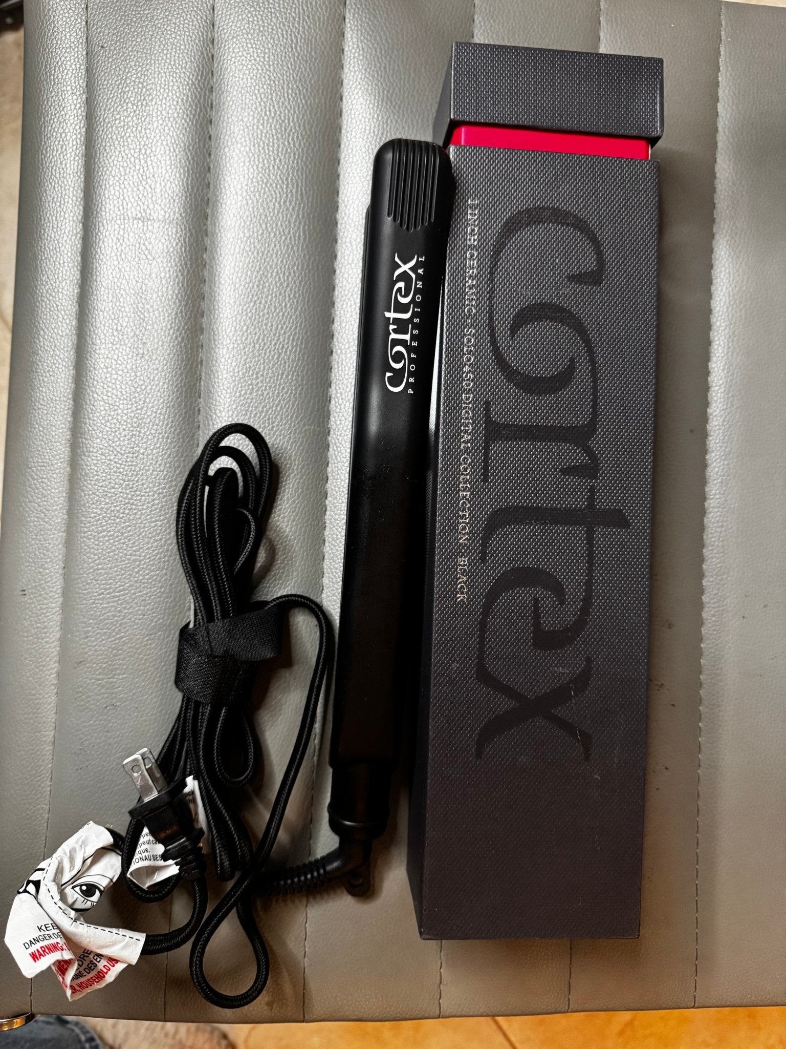 Cortex Solo Ceramic Flat Iron Hair Straightener, 1-Inch, Black