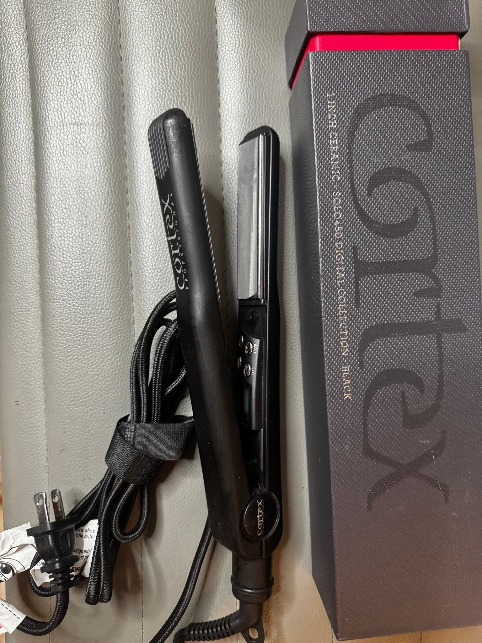 Cortex Solo Ceramic Flat Iron Hair Straightener, 1-Inch, Black