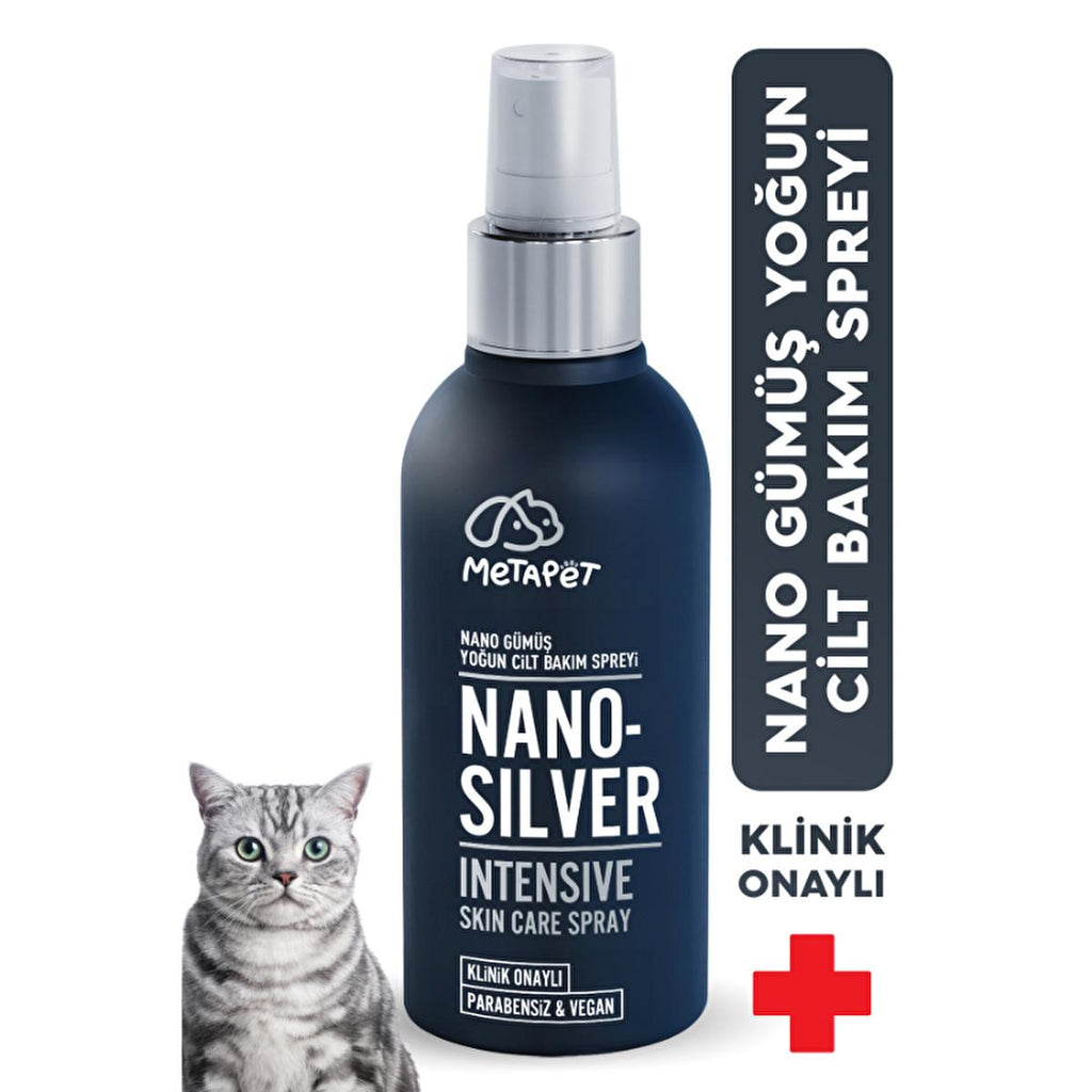 Metapet Nano Silver Pet Skin Care Spray - Gentle, Natural, and Effective for Dogs and Cats - 5.07 fl oz