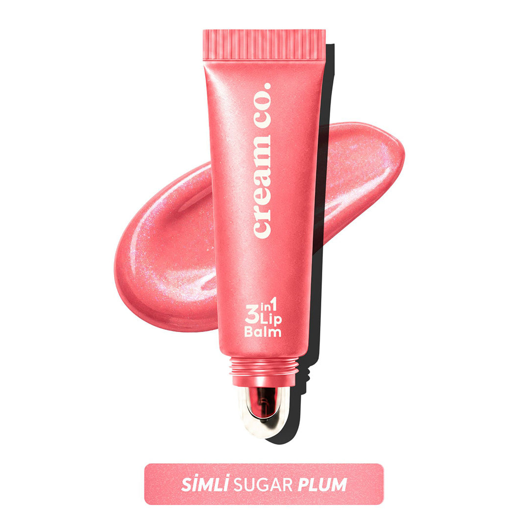 Cream Co. 3in1 Lip Balm Shimmer Sugar Plum Hydrating Gloss 10 ml