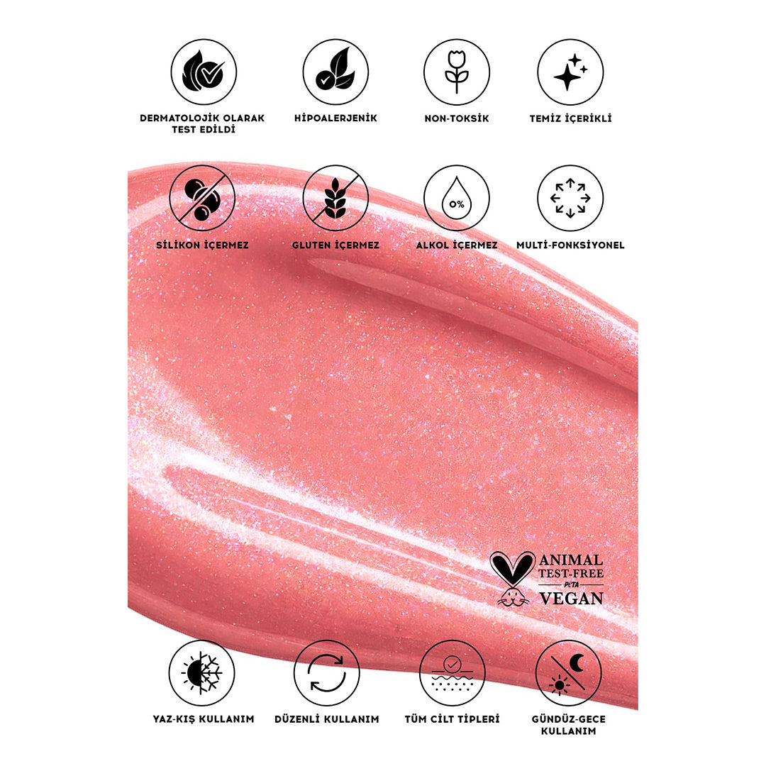 Cream Co. 3in1 Lip Balm Shimmer Sugar Plum Hydrating Gloss 10 ml