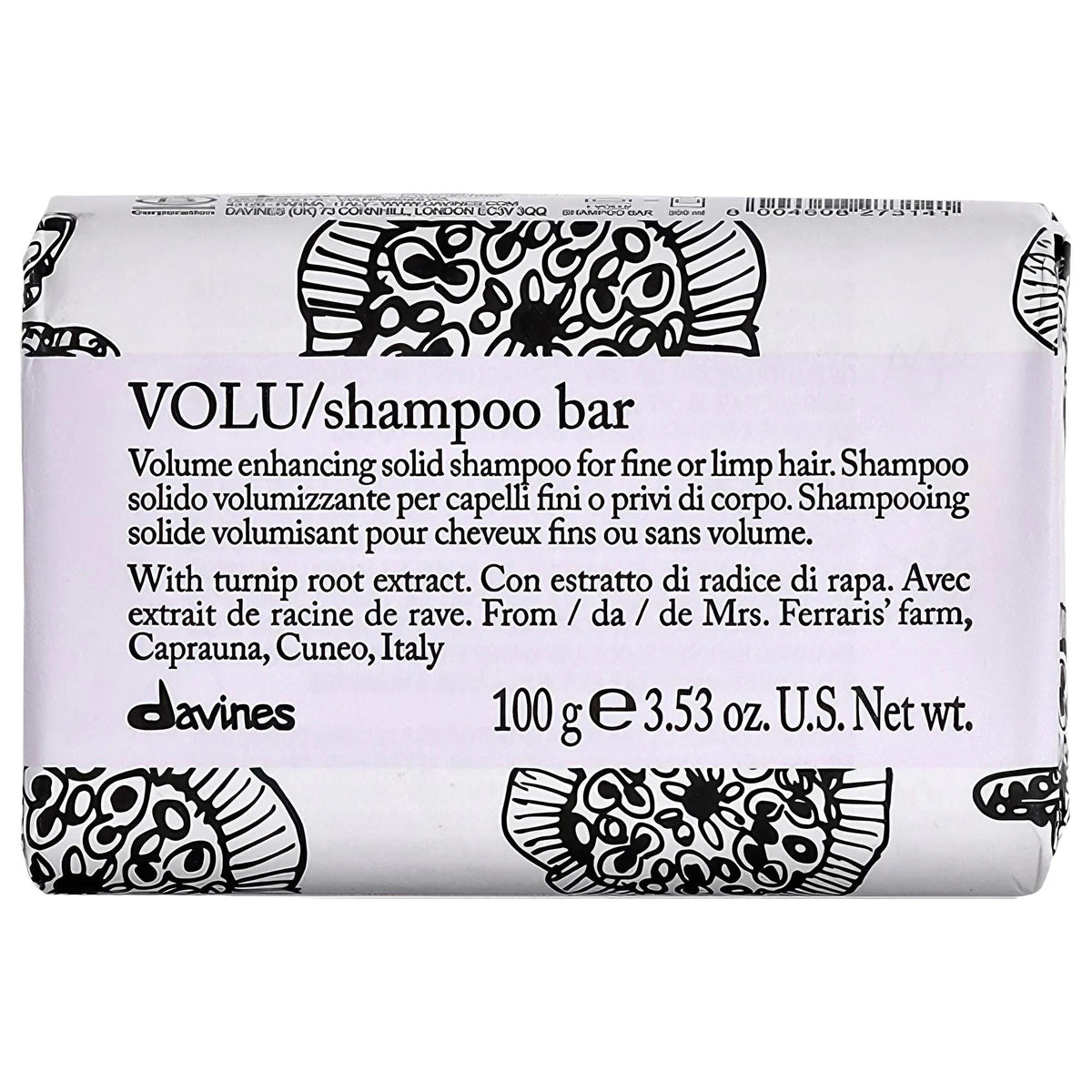 VOLU Volumizing Shampoo Bar for Fine Hair: Vegan, Silicone-Free & Biodegradable - Add Body, Volume & Shine with Sustainable Hair Care.