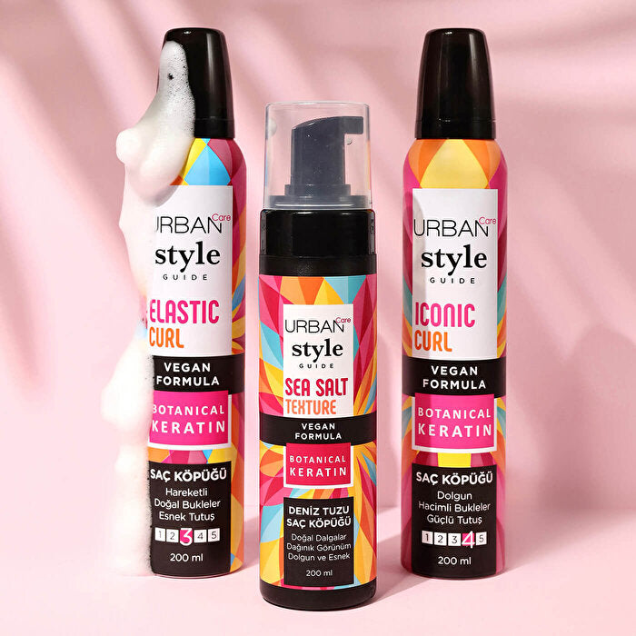 Urban Care Iconic Curl Hair Mousse 200ml - Strong Hold & Volume | Curl Enhancer