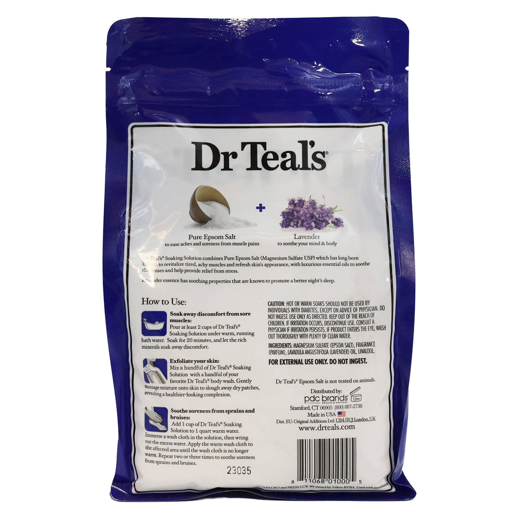 Dr Teals Epsom Salt Soaking Solution SootheLavender,3 LB.