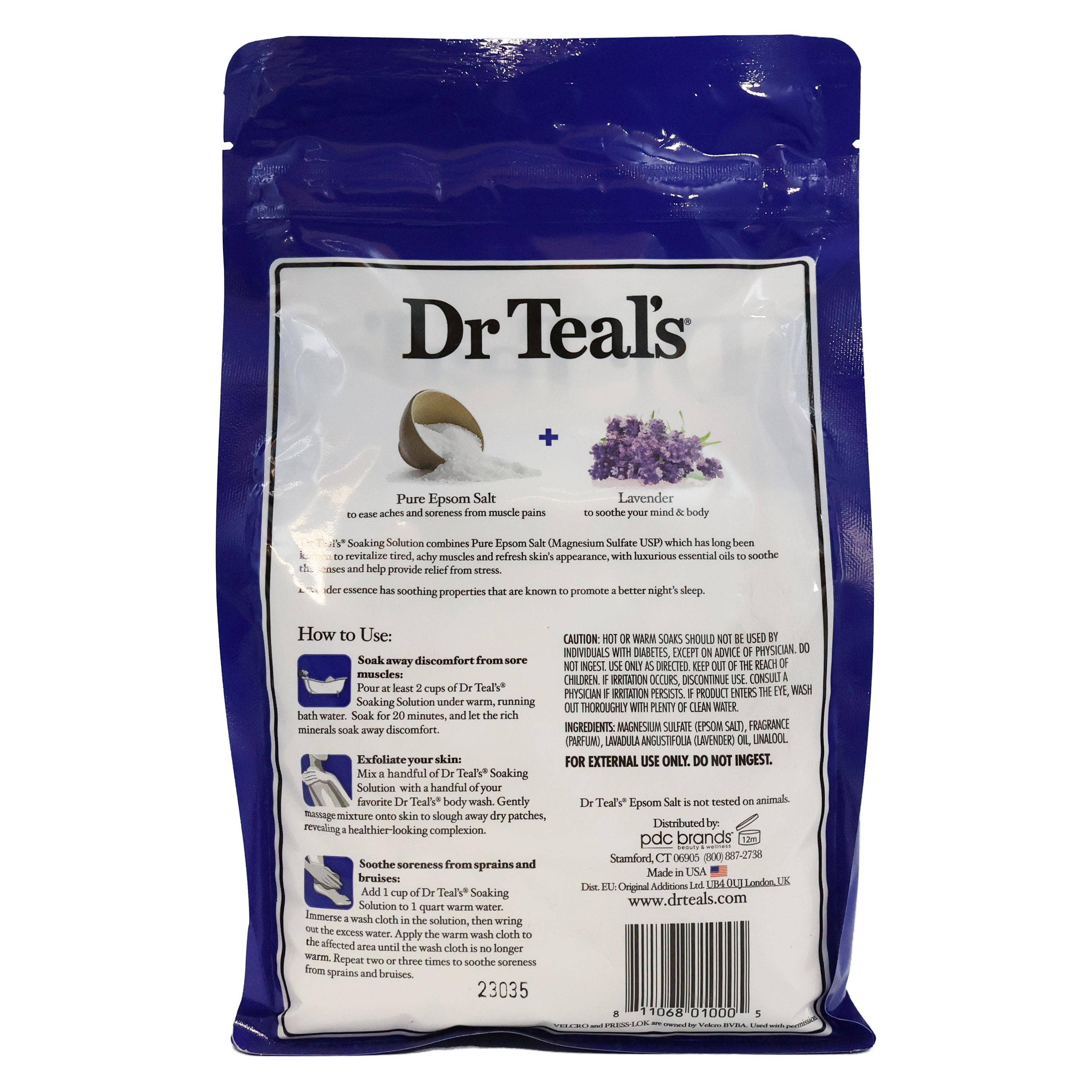 Dr Teals Epsom Salt Soaking Solution SootheLavender,3 LB.