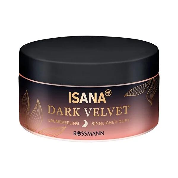 Isana Dark Velvet Body Scrub: Creamy Exfoliating Body Peeling with Shea Butter, White Flower, Sandalwood & Vanilla - Gentle Exfoliation for Soft, Smooth Skin