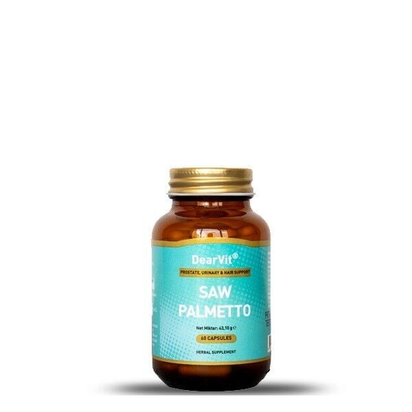 Dearvit Saw Palmetto Herbal Extract Supplement 60 Capsules
