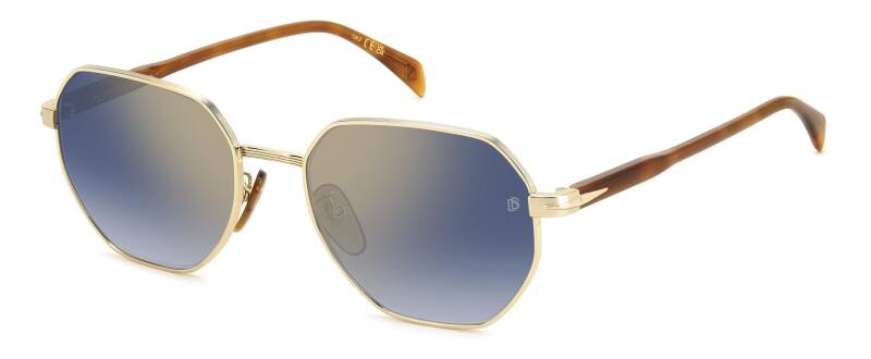 David Beckham DB 1162/F/S Blue Shaded Gold Mirror Sunglasses