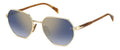 David Beckham DB 1162/F/S Blue Shaded Gold Mirror Sunglasses