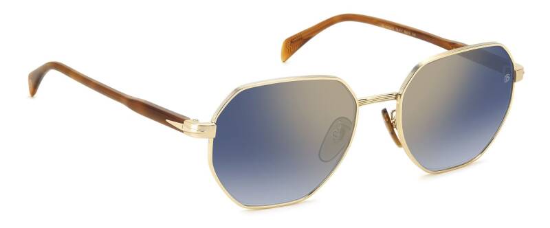 David Beckham DB 1162/F/S Blue Shaded Gold Mirror Sunglasses