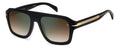 David Beckham DB 7127/S Brown Square Men's Sunglasses 54mm