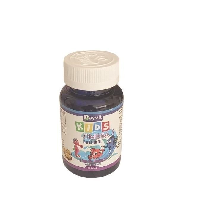 Dayvit Omega 3 Kids Fish Oil Dietary Supplement 100 Capsules