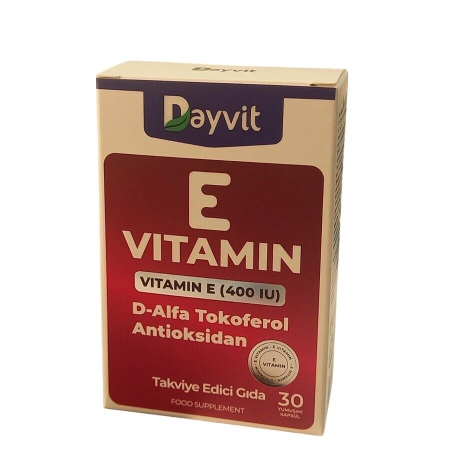 Dayvit Vitamin E 400 IU Dietary Supplement 30 Capsules