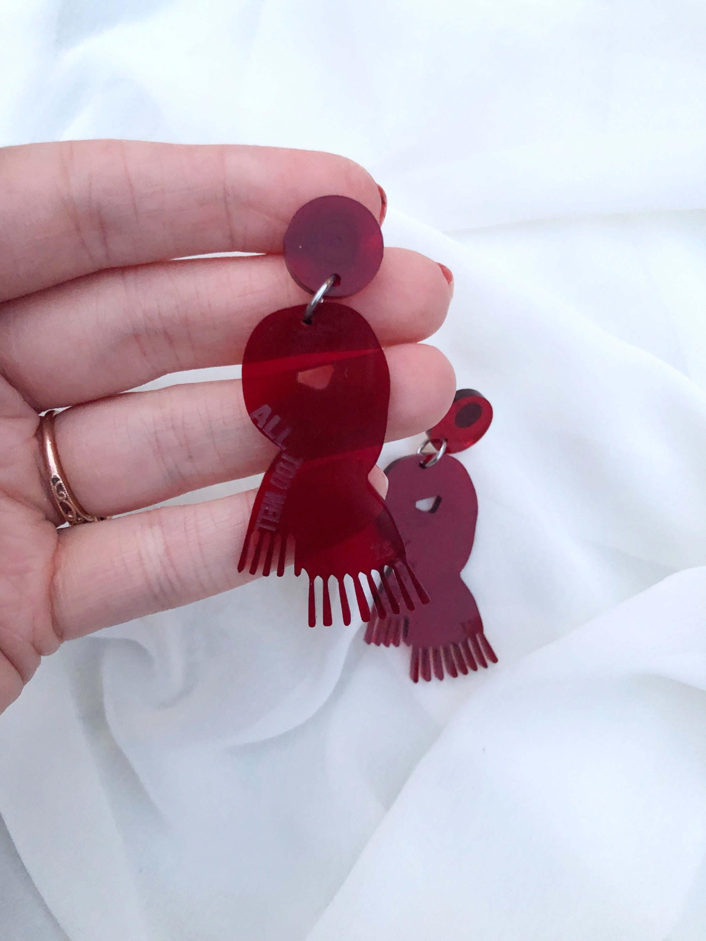 “Just to Break Me Like a Promise” Scarf Earrings