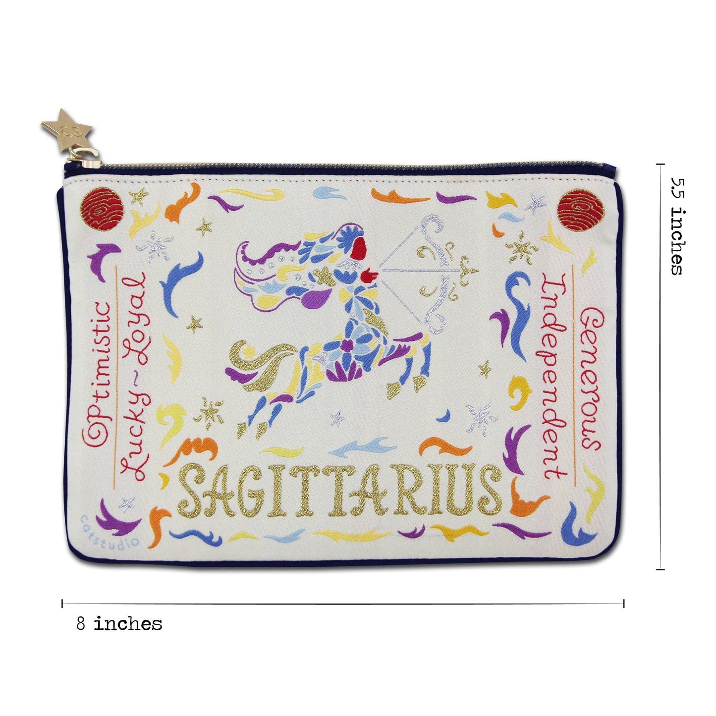 catstudio - Sagittarius Astrology Zip Pouch