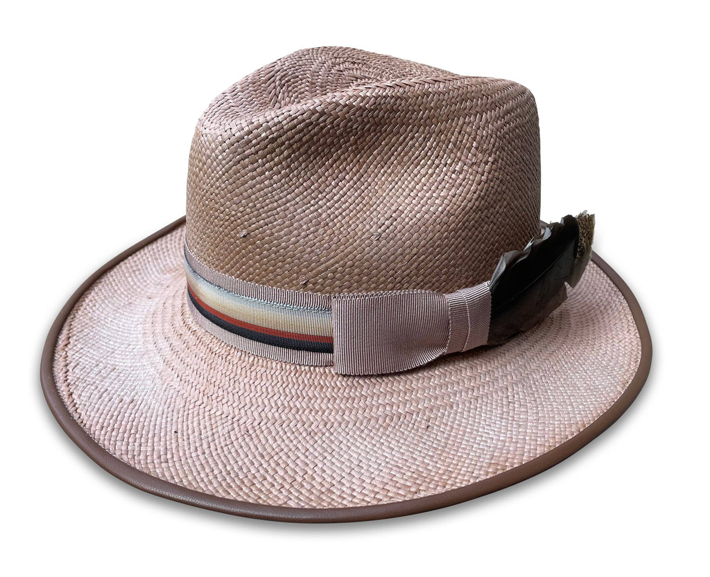Cha Cha's House of Ill Repute - Royal - Panama Straw Fedora: Camel / Small 22/22.5