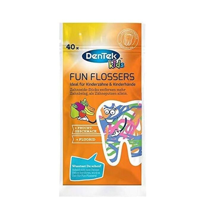 Dentek Fun Flossers Kids Colorful Dental Picks 40 Count