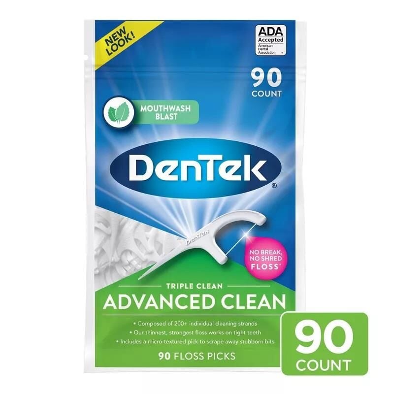 DenTek Triple Clean Floss Picks Fresh Mint 90 Count