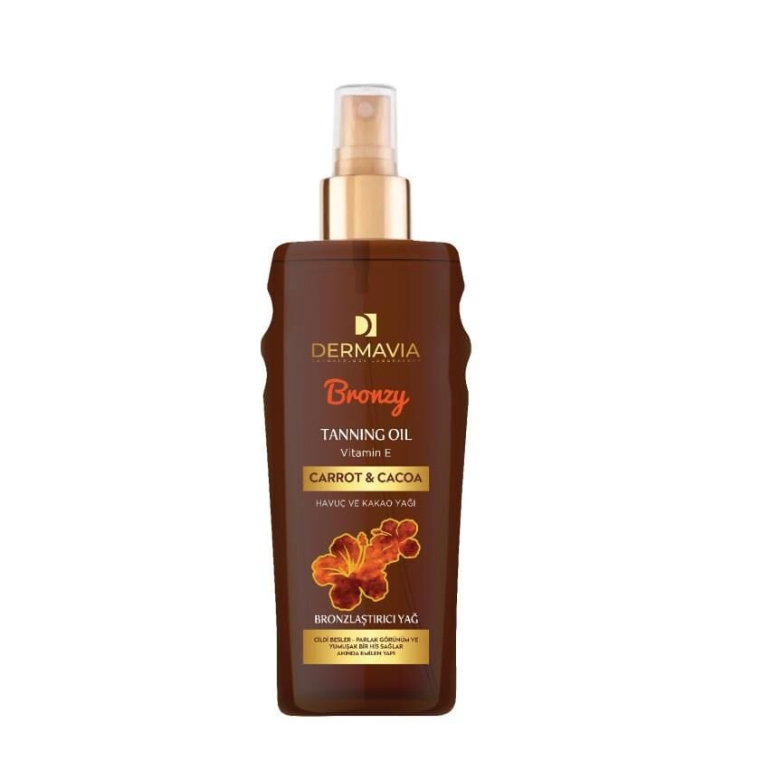 Dermavia Bronzy Tanning Oil with Carrot & Cocoa 200ml