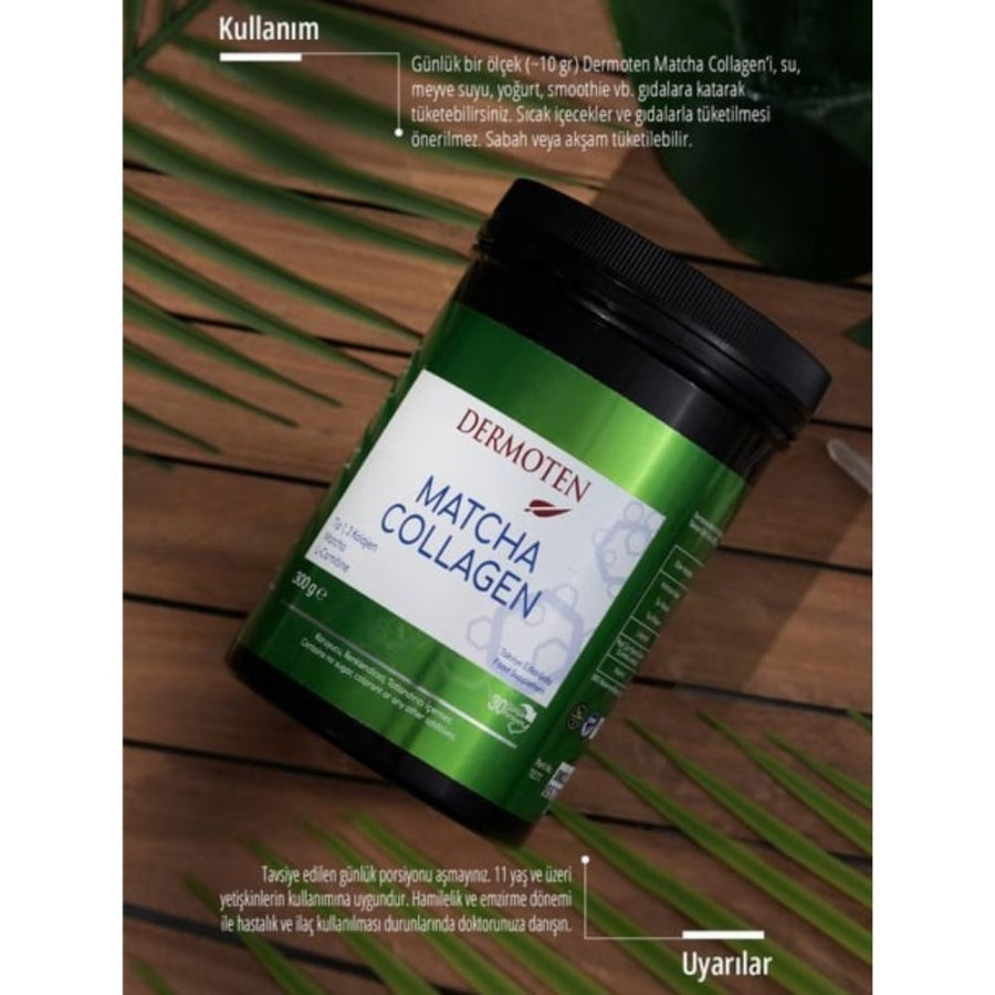 Dermoten Matcha Collagen Powder with Vitamin C 300g