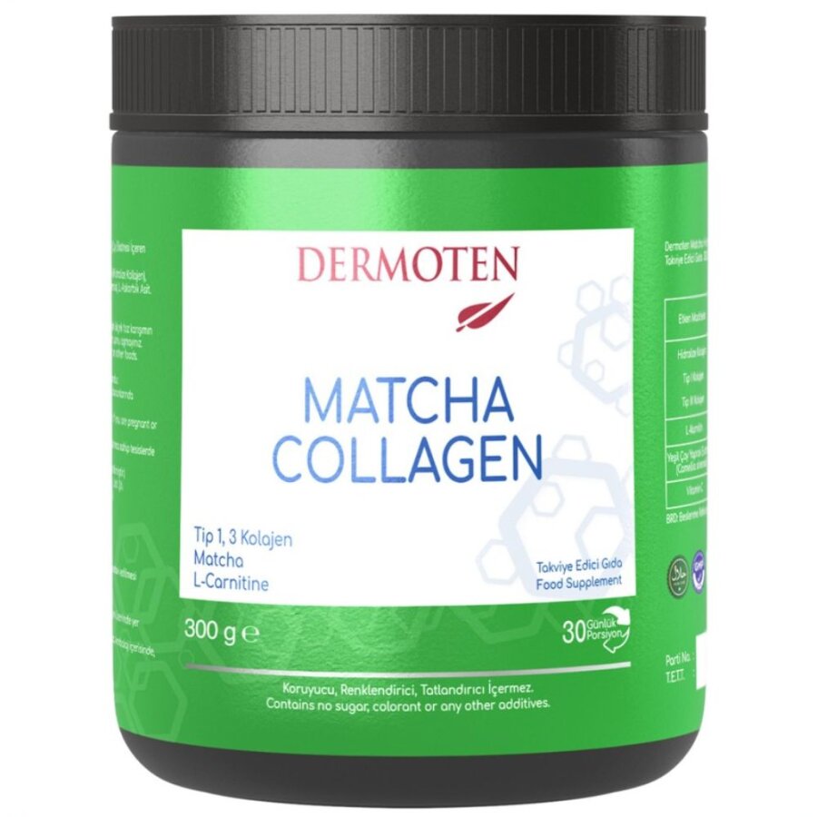 Dermoten Matcha Collagen Powder with Vitamin C 300g