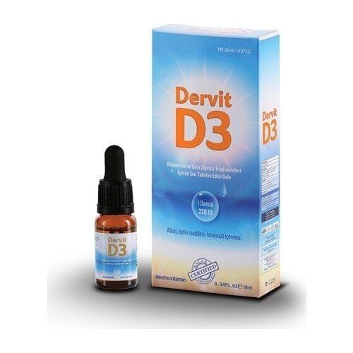 Dermovitamin Dervit D3 Drops Pure Vitamin Supplement 10ml