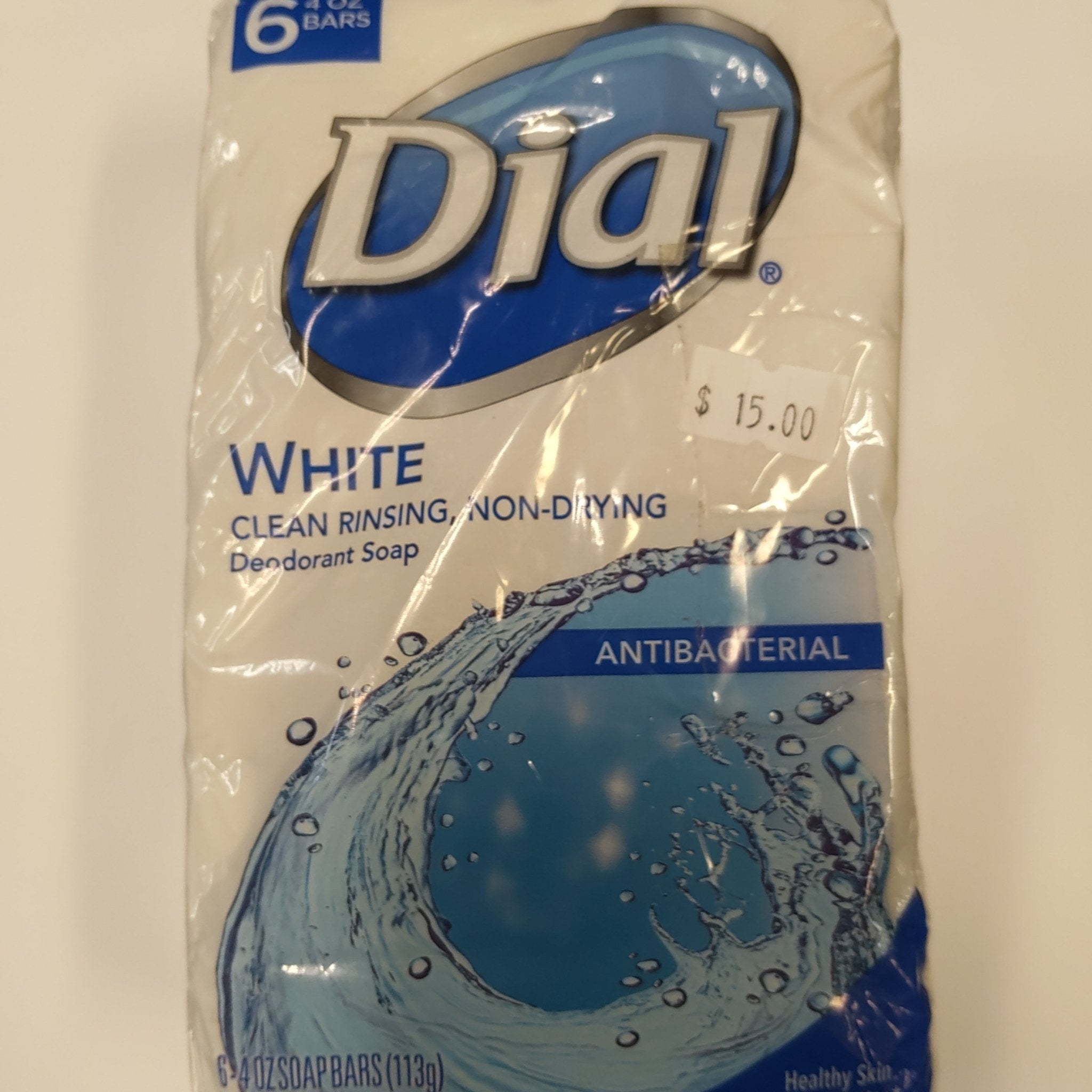 Dial White Antibacterial Soap, 4-ounces Bars 6 Ct