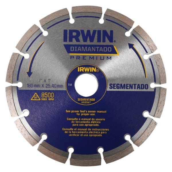 Diamond Irwin 7" x 1" / 180mm x 25.4mm Saw Blade