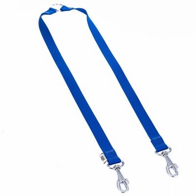 Doggie Woven Dual Dog Leash Coupler Royal Blue 2.5x70cm