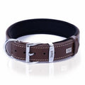 Doggie Comfort Leather Dog Collar Brown Durable Design 60cm