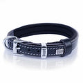 Doggie Comfort Leather Dog Collar Black 1.5x30 cm