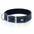 Doggie Comfort Leather Dog Collar Black Large Breed 3.5x55cm