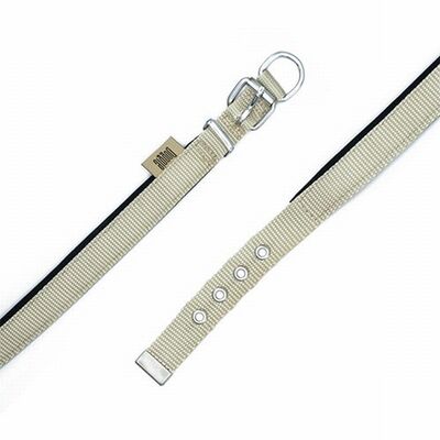 Doggie Comfort Woven Dog Collar Khaki Large Breed 47-55cm