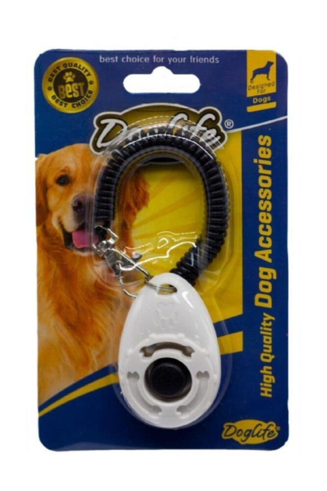 Doglife Training Clicker for Positive Reinforcement Yellow