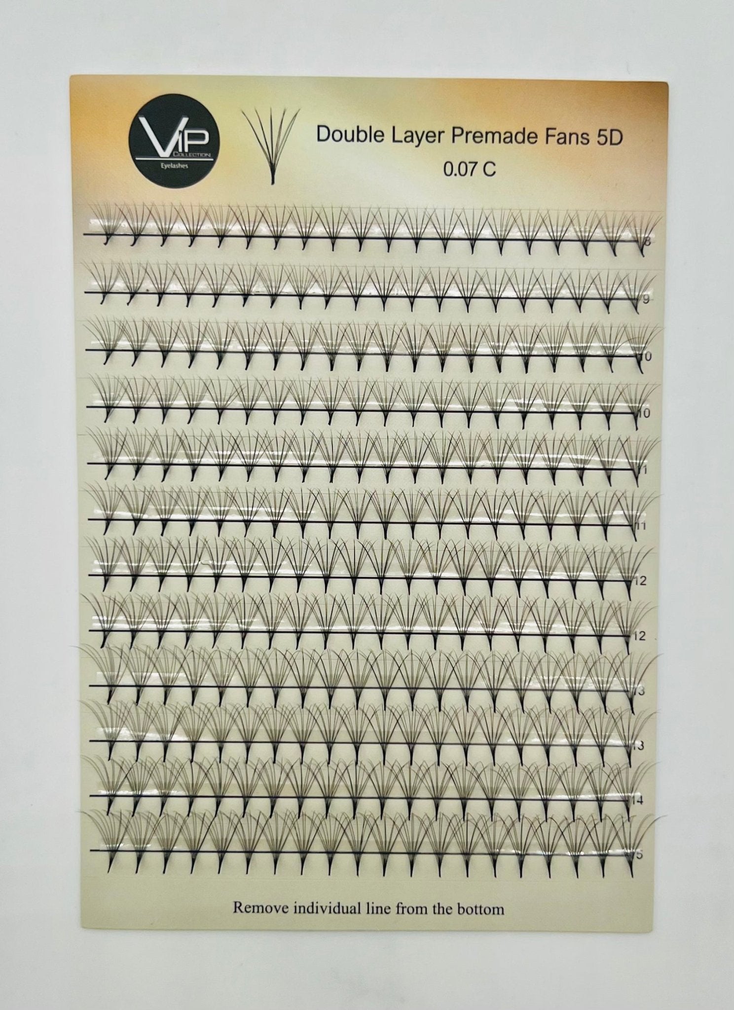 VIP Double Layer Premade Fans 5D / 8D Mix, 8-15mm