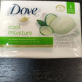 Dove Cool Moisture Beauty Bar, 2 Bars