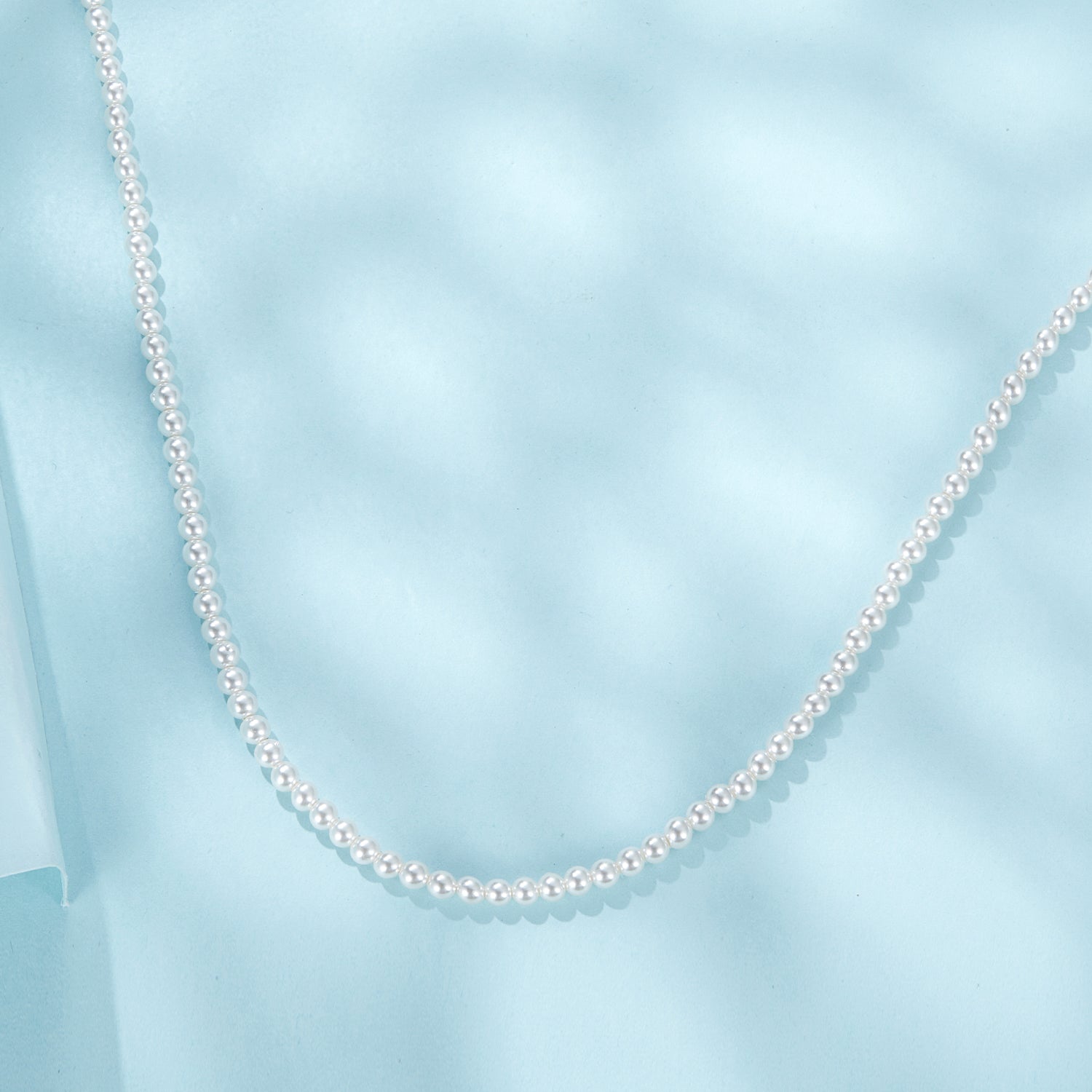 925 Sterling Silver White Gold Plated Necklace with Quality Shell Pearl for Women