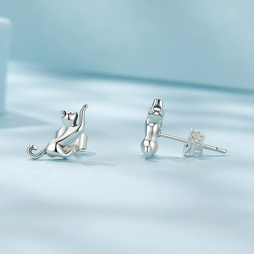 925 Sterling Silver Oxidized Earrings - 7*11mm for Women