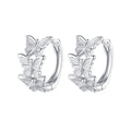 S925 Sterling Silver Earrings with Plated Platinum for Women