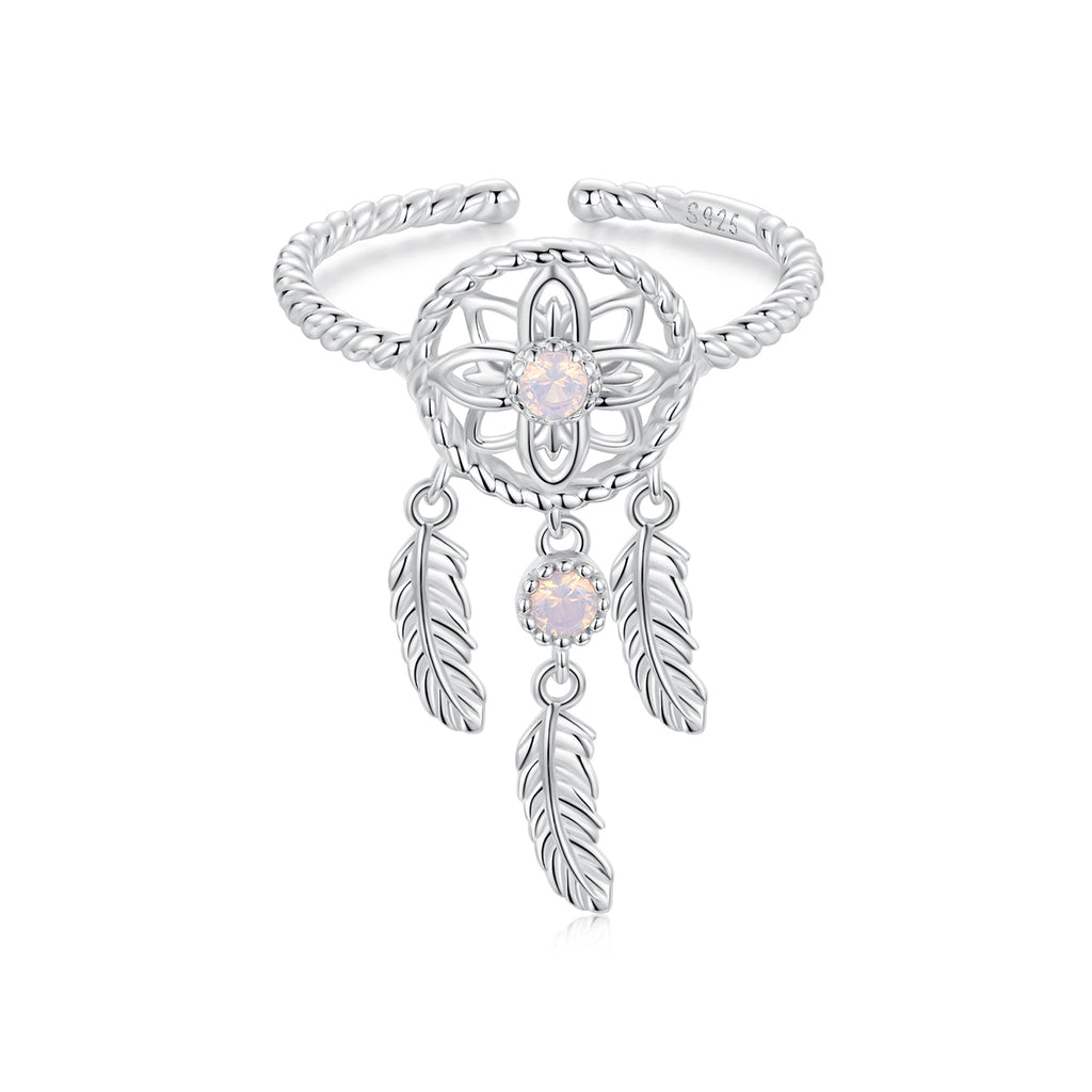 925 Sterling Silver Nano Opal Stone Ring for Women