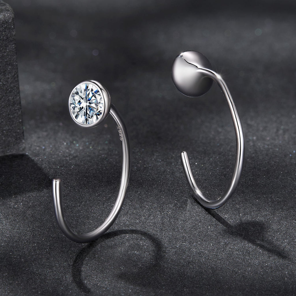 925 Sterling Silver Moissanite 0.3 Carat Earrings for Women