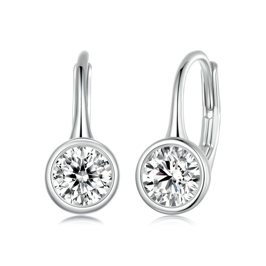 925 Sterling Silver 0.50 Carat Moissanite Earrings for Women