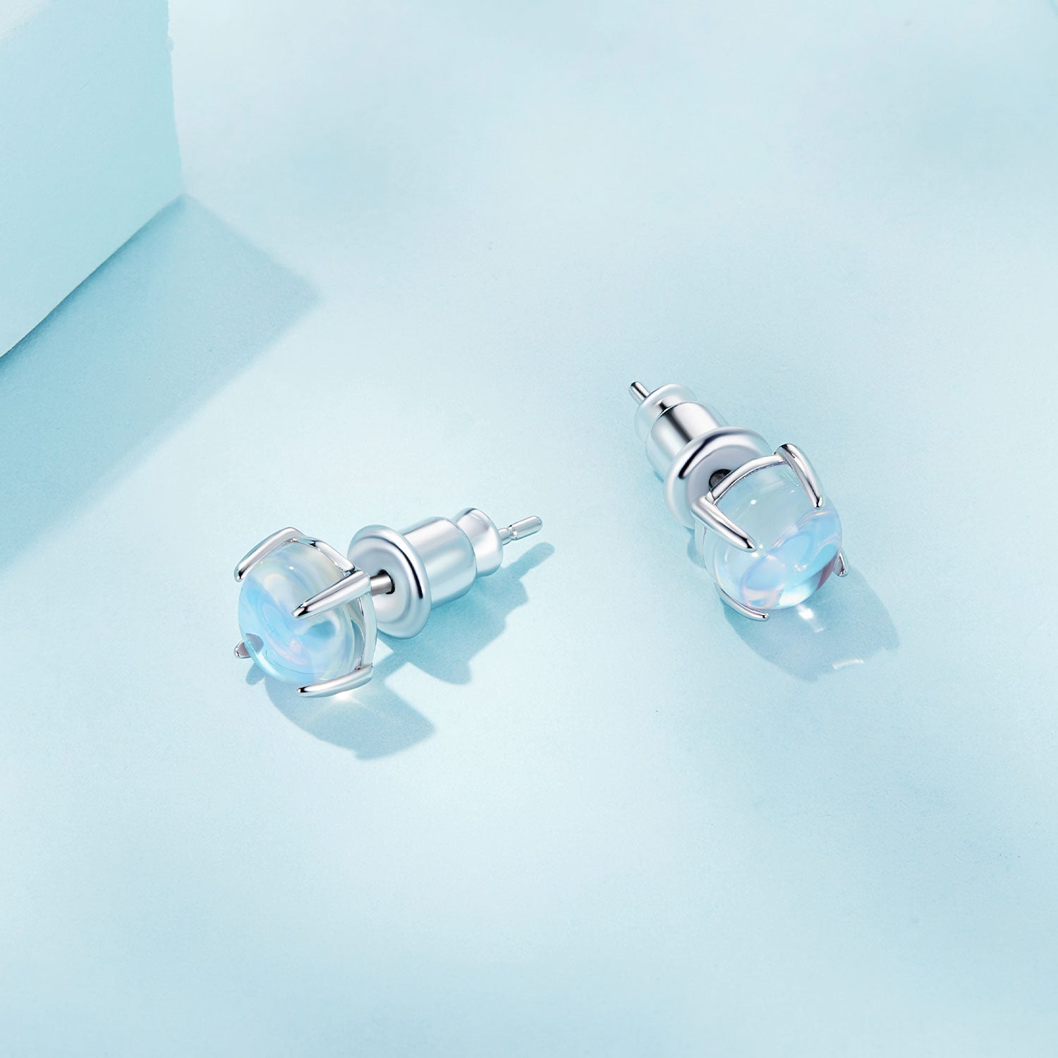 925 Sterling Silver Opal Earrings for Women