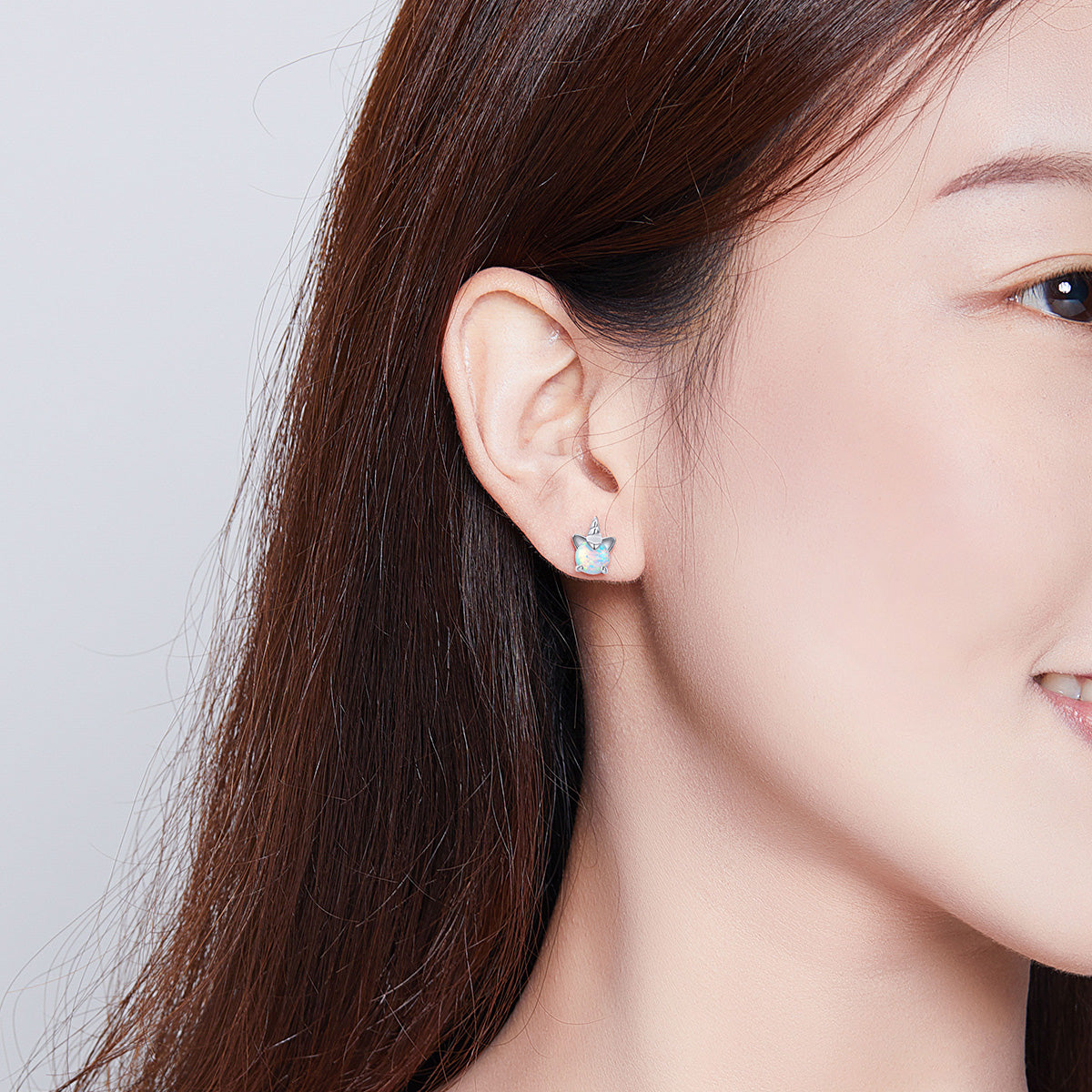 S925 Sterling Silver Earrings with Translucent Opal
