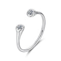 925 Sterling Silver Moissanite Ring Size E