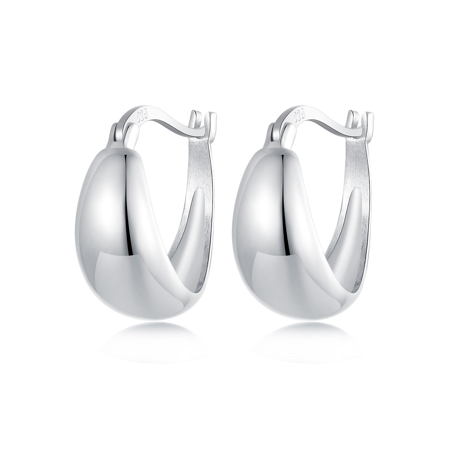 925 Sterling Silver White Gold Plated Earrings for Women